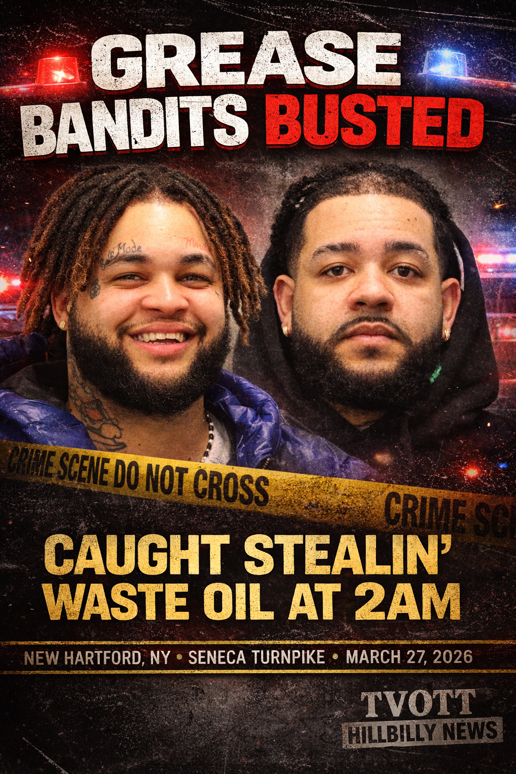 They Tried Stealin’ Grease at 2AM… New Hartford Police Said “Not Today”