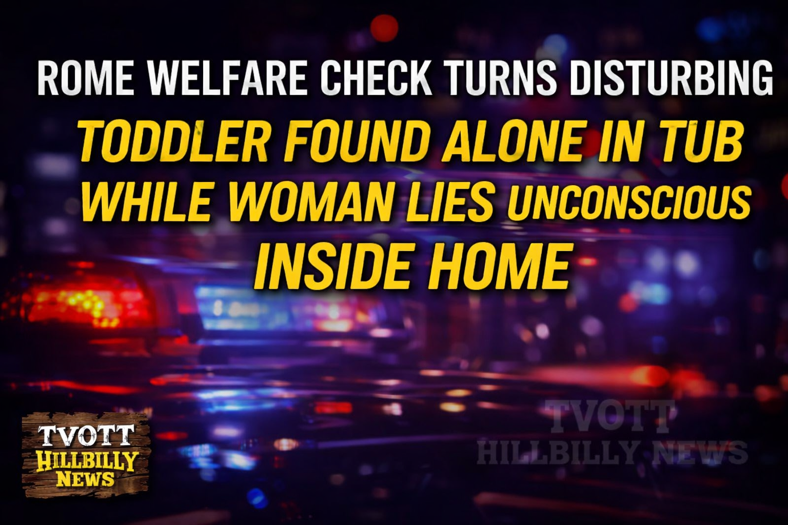 Rome Welfare Check Turns Disturbing: Toddler Found Alone in Tub While Woman Lies Unconscious Inside Home