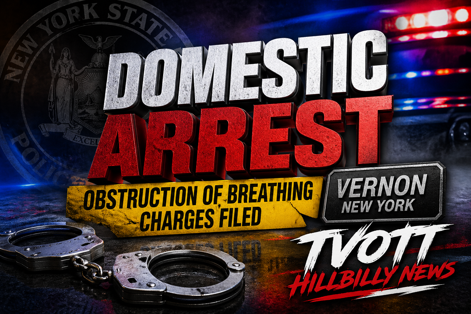 Vernon Man Arrested After Alleged Domestic Incident Involving Breathing Obstruction Charges