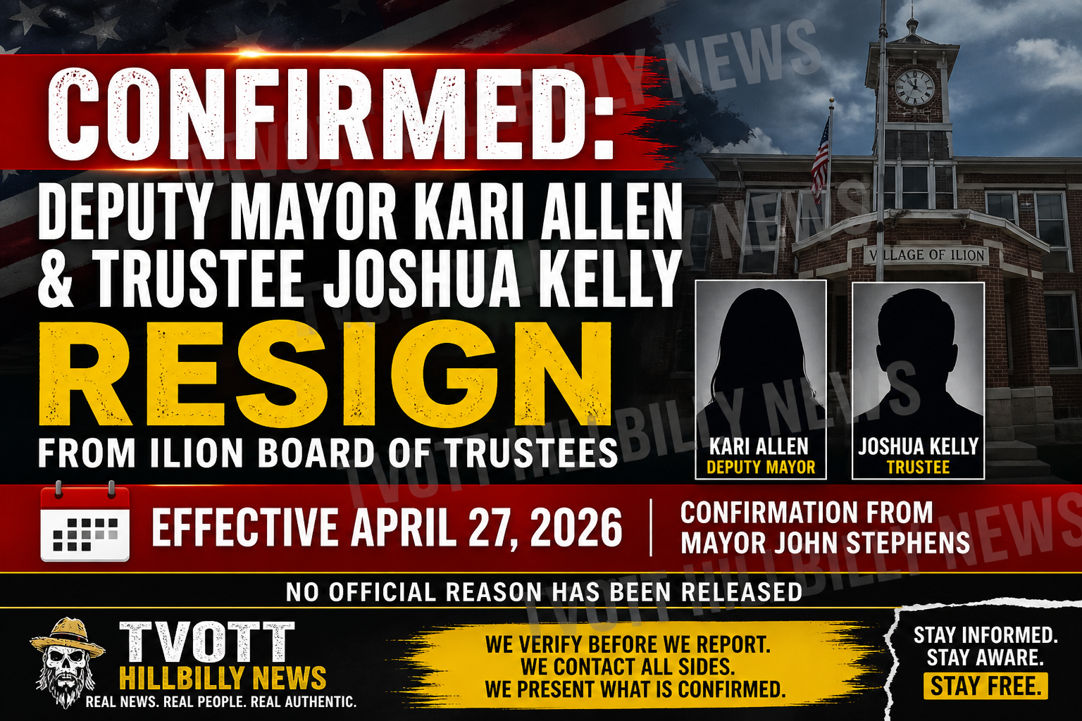 CONFIRMED: Deputy Mayor Kari Allen and Trustee Joshua Kelly Resign from Ilion Board