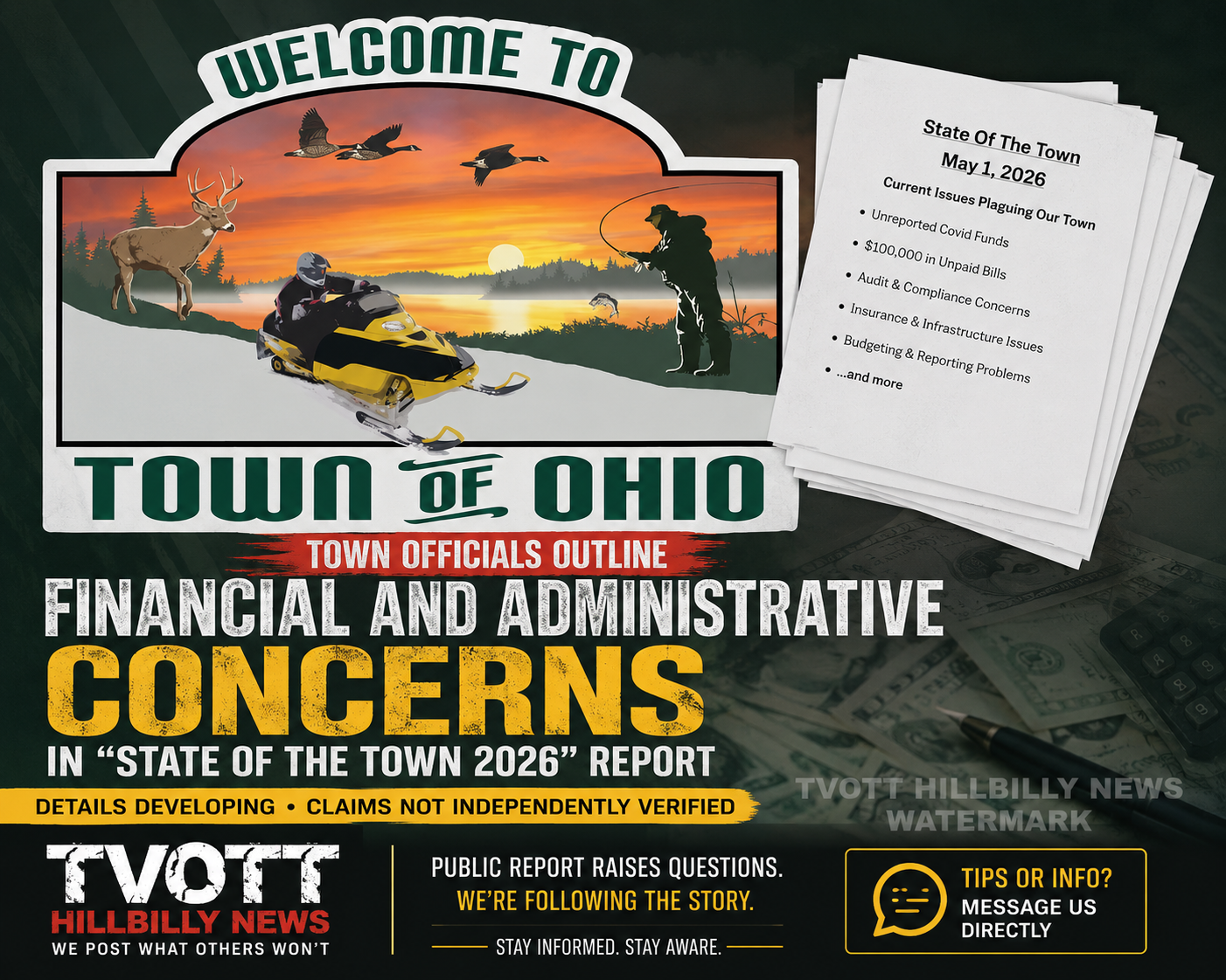 According to Town of Ohio Statement, Officials Outline Financial and Administrative Concerns in βState of the Town 2026β Report