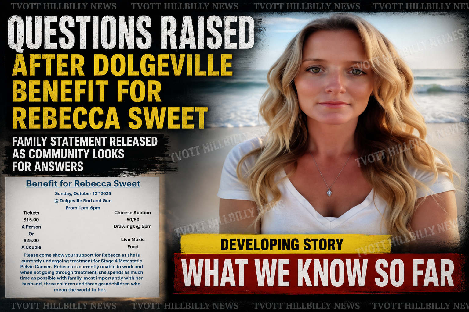 According to Public Statements, Questions Raised Following Dolgeville Benefit for Rebecca Sweet