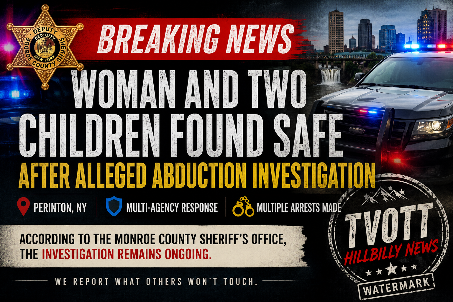According to Monroe County Sheriffβs Office, Woman and Two Children Found Safe Following Alleged Abduction Investigation