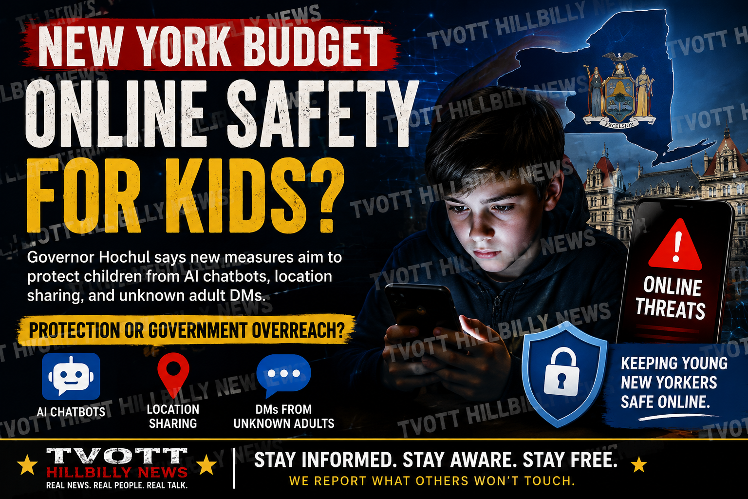 Governor Hochul Says New York Budget Targets Online Threats Facing Children Including AI Chatbots and Unknown Adult DMs