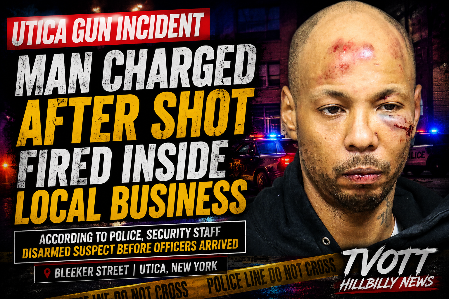 According to Utica Police, Utica Man Charged Following Alleged Gun Incident Inside Bleeker Street Establishment