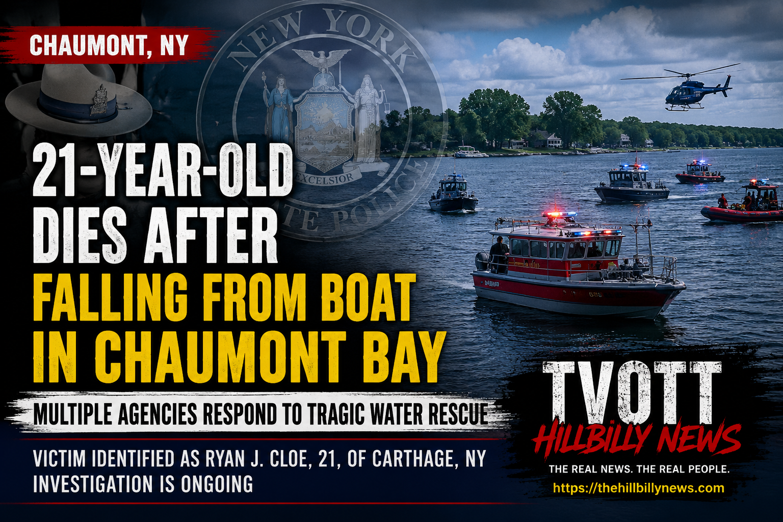 Young Man Dies After Falling Into Chaumont Bay Waters, Community Left Heartbroken