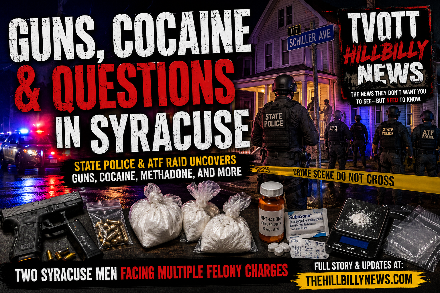 Guns, Cocaine, and Questions in Syracuse: Major State Police Raid Ends With Two Arrests