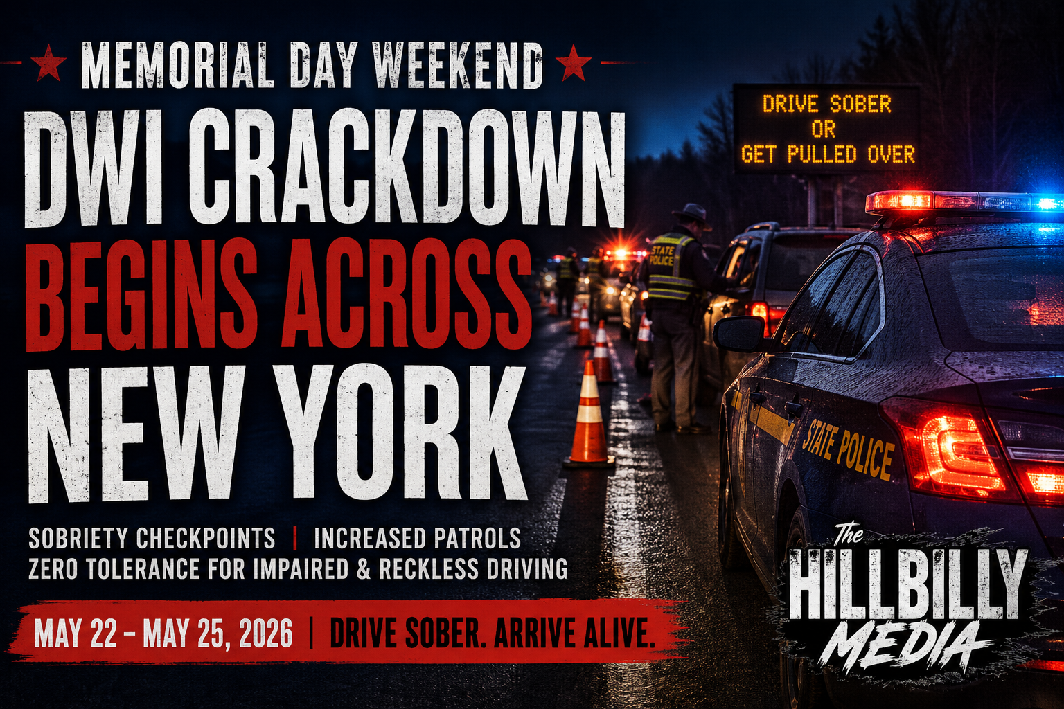 Troopers Across New York Preparing Major Memorial Day Weekend DWI Crackdown
