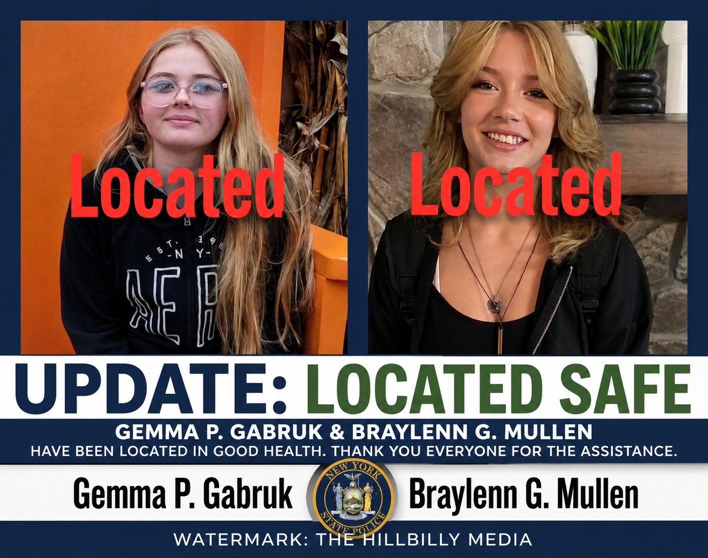 Located Safe: Two Carthage Teens Found in Good Health After Public Search Across Jefferson County